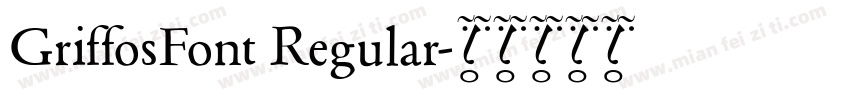 GriffosFont Regular字体转换